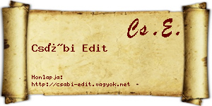 Csábi Edit névjegykártya